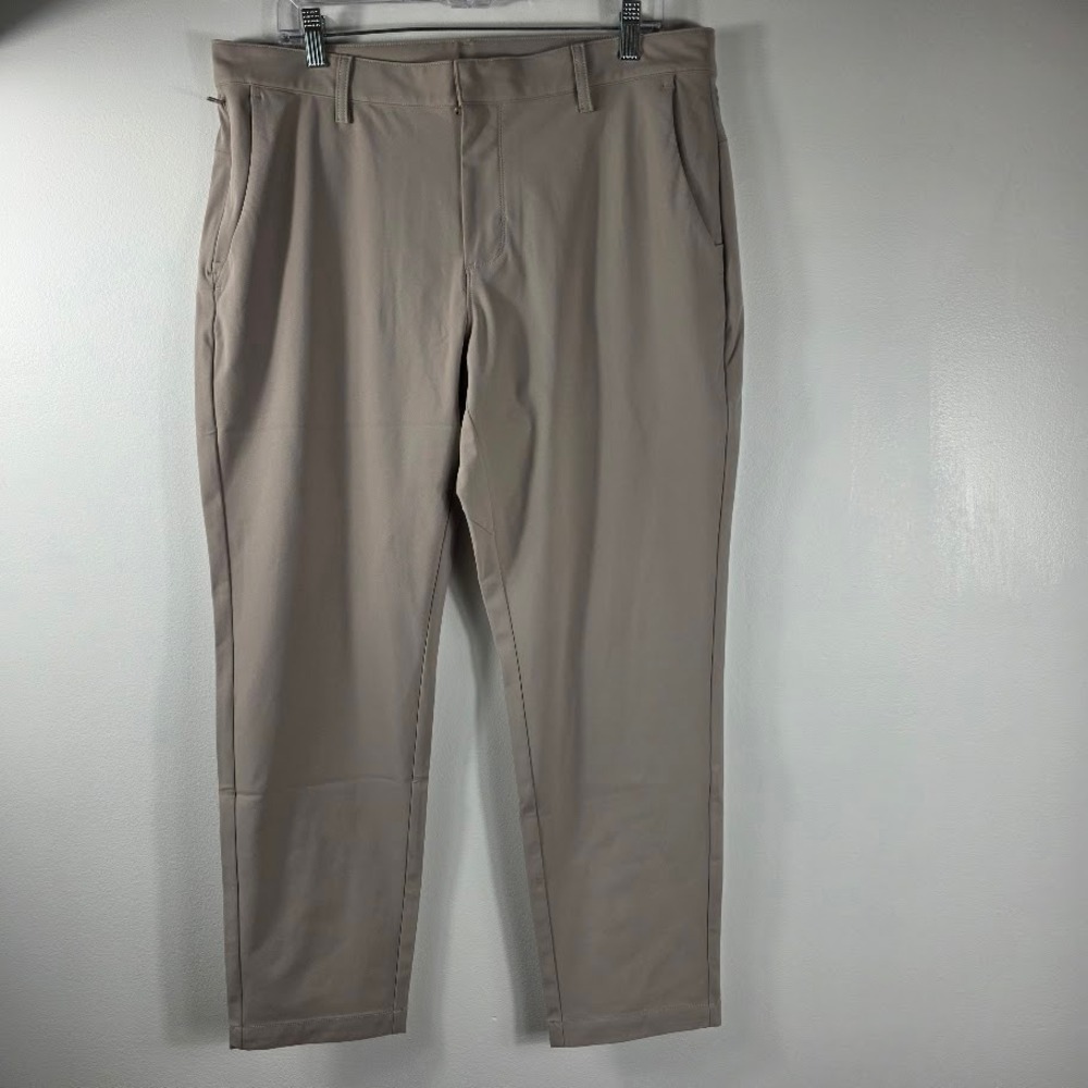 Fabletics Men's Stretch Chino Pants in Light Taupe